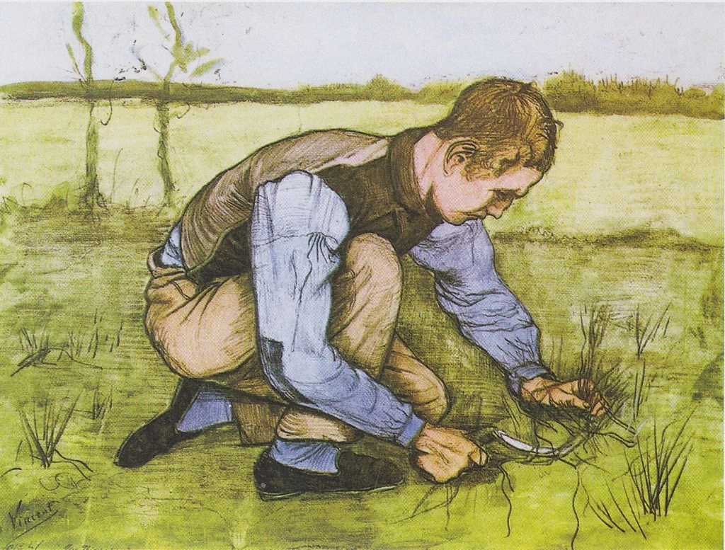  229-Vincent van Gogh-Ragazzo che taglia l'erba con una falce - Kröller-Müller Museum, Otterlo 
